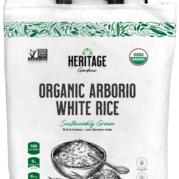 Heritage Bag Mock Organic Arborio White Rice 580x580