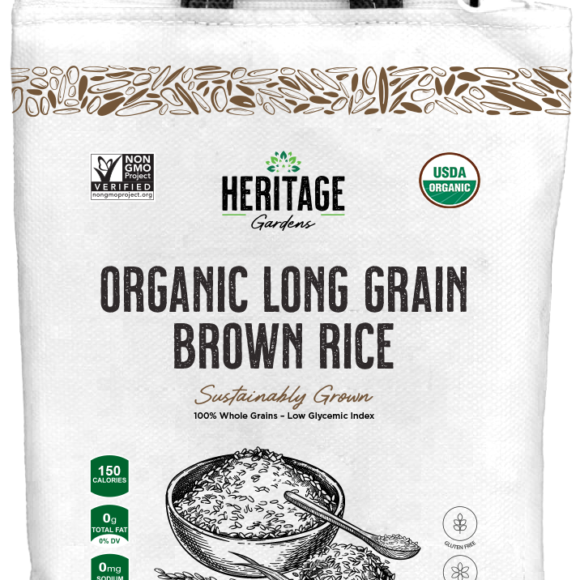 Heritage Bag Mock Organic Long Grain Brown Rice 580x580